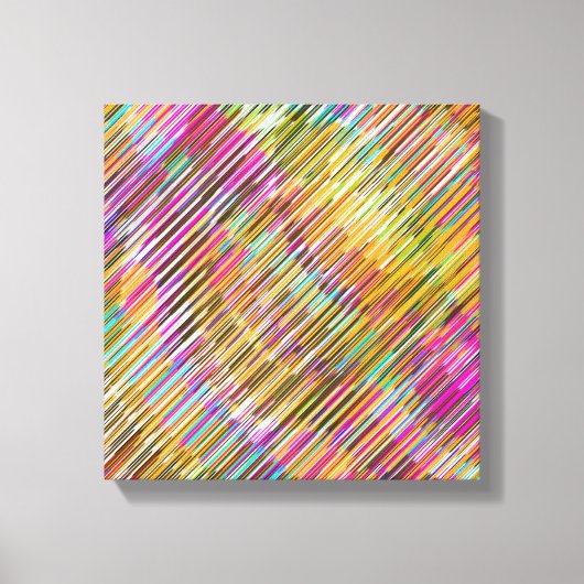 抽象的な線画 キャンバスプリント (正面)