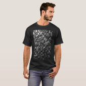 抽象的な縦型3DマイクロメタルモザイクTシャツ Tシャツ (正面フル)