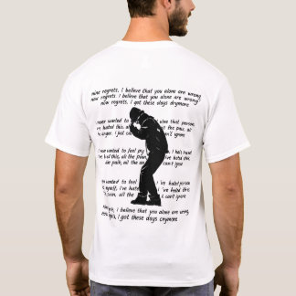 抽象的な美術のデザインの後ろプリントTシャツ(メンズ) Tシャツ