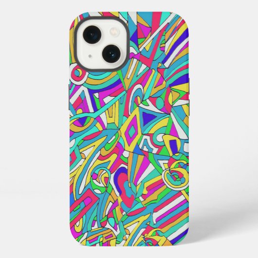 抽象的な肖像画 iPhoneケース (裏面)