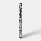抽象的な背景としての灰色の石の壁。 iPhoneケース (左側面)