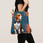 抽象的な背景のビーグル犬 トートバッグ (クローズアップ)