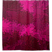 抽象的な背景の暗い紫色の花柄 シャワーカーテン (正面)