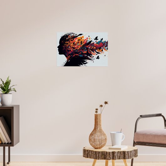 抽象的な背景の色付き ポスター (リビング3)