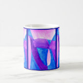 抽象的な背景の芸術のおもしろい コーヒーマグカップ (中央)