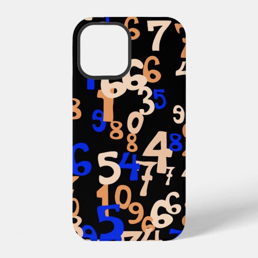 抽象的な背景の落ちる数字。抽象的な背景 iPhoneケース (裏面)