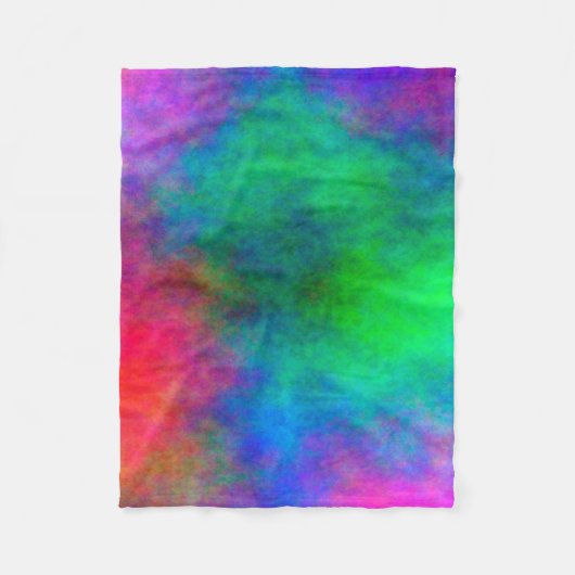 抽象的な背景数々のな色の水彩画 フリースブランケット (正面)