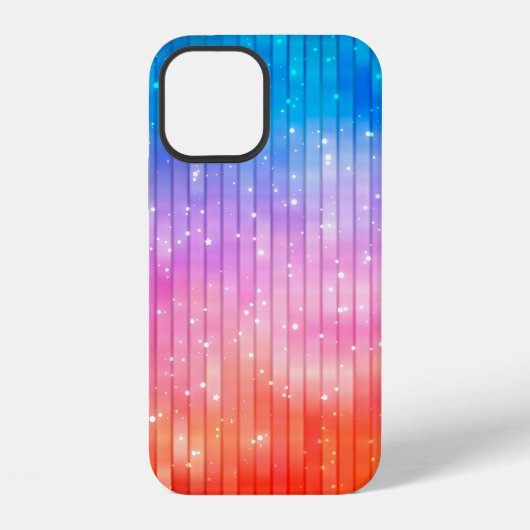 抽象的な背景。カラフルな輝きの背景 iPhoneケース (裏面)