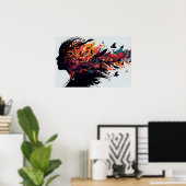 抽象的な背景 カラフル ポスター (ホームオフィス)