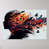 抽象的な背景 カラフル ポスター (正面)