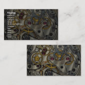 抽象的な腕時計のギア 名刺 (正面/裏面)