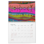 抽象的な自然のスケッチ カレンダー (2月 2027)