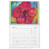 抽象的な自然のスケッチ カレンダー (1月 2027)