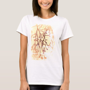 抽象的な自然の木の雪Tシャツ Tシャツ