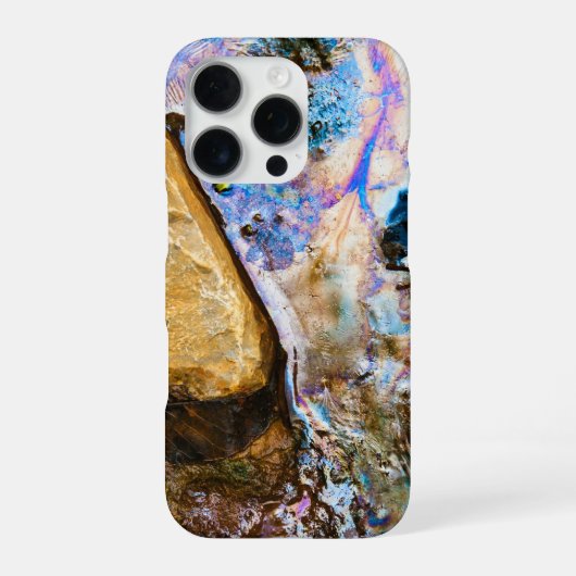 抽象的な自然の静水 iPhoneケース (裏面)