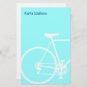 抽象的な自転車の文房具 便箋 (正面/裏面)