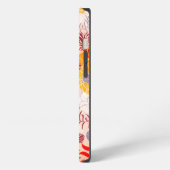 抽象的な色とりどりの花 iPhoneケース (左側面)