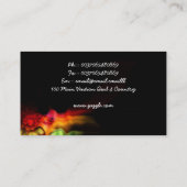 抽象的な色のしぶきの名刺 名刺 (裏面)