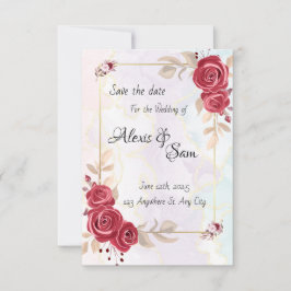 抽象的な色のマルーンテーマ 招待状