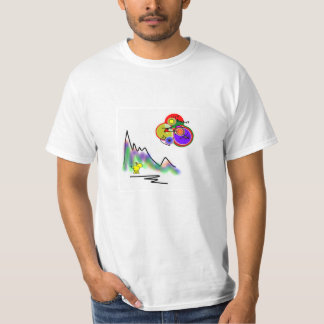 抽象的な色の月 Tシャツ
