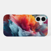 抽象的な色の爆発 モダン iPhone 16ケース (裏面横)