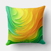 抽象的な色彩のエネルギーの流れのデザイン クッション (裏面)