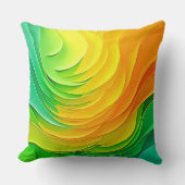 抽象的な色彩のエネルギーの流れのデザイン クッション (正面)