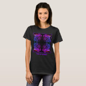 抽象的な色彩のバラの幻想的な花 Tシャツ (正面フル)