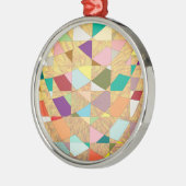 抽象的な色彩の太陽のバースト メタルオーナメント (左)