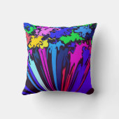 抽象的な色彩の渦 / 痛みを伴う / マイアミ / クッション (裏面)