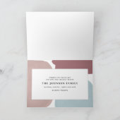 抽象的な色彩豊かなホリデー写真 カード (内部)