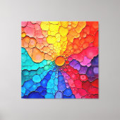 抽象的な色相環スワールアート キャンバスプリント (正面)
