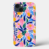 抽象的な花のカラフルで楽しいパターン Case-Mate iPhoneケース (裏面)