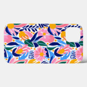 抽象的な花のカラフルで楽しいパターン Case-Mate iPhoneケース (裏面 (横))