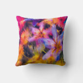 抽象的な花のカラフルな クッション (裏面)