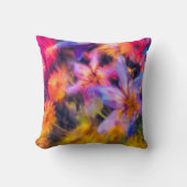抽象的な花のカラフルな クッション (正面)