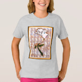 抽象的な花のガールズTシャツ Tシャツ (正面)