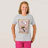 抽象的な花のガールズTシャツ Tシャツ (正面フル)