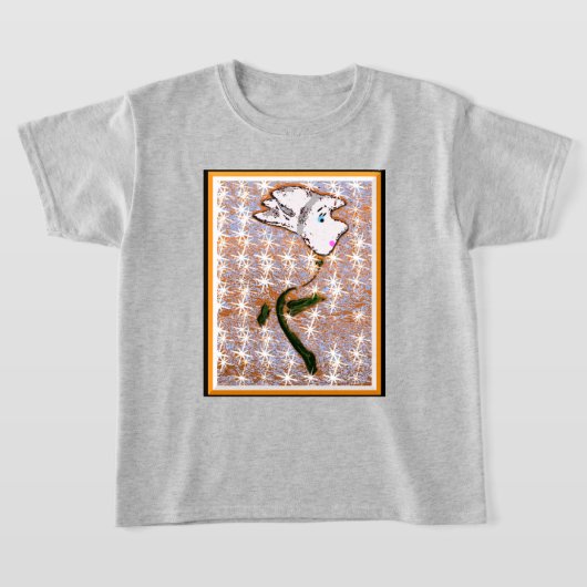 抽象的な花のガールズTシャツ Tシャツ (レイダウン)