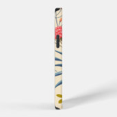 抽象的な花のシームレスパターン iPhoneケース (右側面)