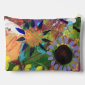 抽象的な花のデザインのトイレタリーバッグ アクセサリーポーチ (裏面)