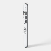 抽象的な花のデザイン iPhoneケース (左側面)