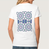 抽象的な花のデザイン Tシャツ (裏面)