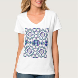 抽象的な花のデザイン Tシャツ