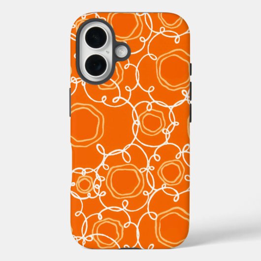 抽象的な花のマトリックス(オレンジ) ファインアート Case-Mate iPhoneケース (裏面)