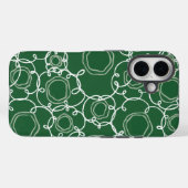 抽象的な花のマトリックス (ダークグリーン) ファインアート Case-Mate iPhoneケース (裏面 (横))