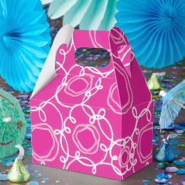 抽象的な花のマトリックス (ホットピンク) ファインアート フェイバーボックス