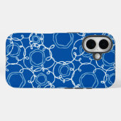 抽象的な花のマトリックス (ロイヤルブルー) ファインアート Case-Mate iPhoneケース (裏面 (横))