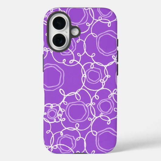 抽象的な花のマトリックス(紫) ファインアート Case-Mate iPhoneケース (裏面)