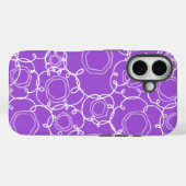 抽象的な花のマトリックス(紫) ファインアート Case-Mate iPhoneケース (裏面 (横))